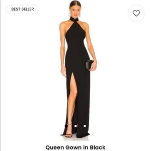 Amanda Uprichard Black Queen Gown